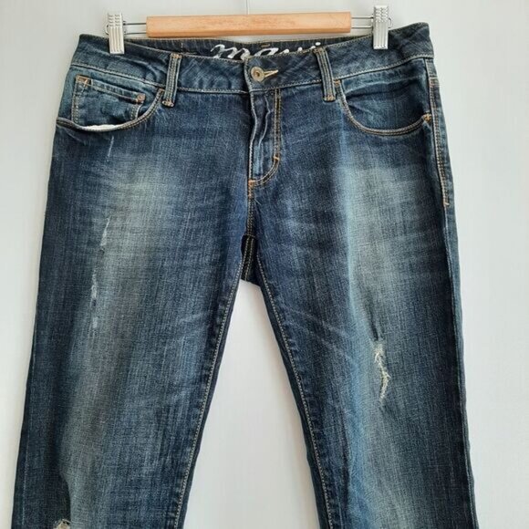MAVI | Patti Straight Faded & Distressed Ripped  Blue Jeans Sz 28 - Picture 3 of 13